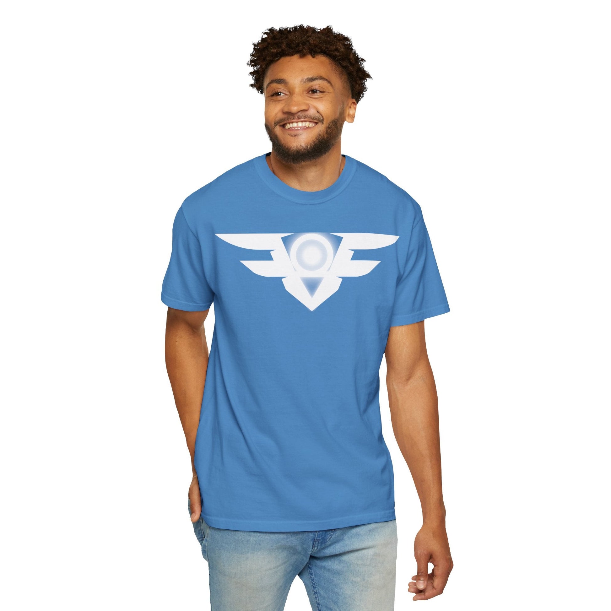 Blu – Mission Type: Cyber Intelligence & Tech Warfare T-Shirt - The Divine Operations