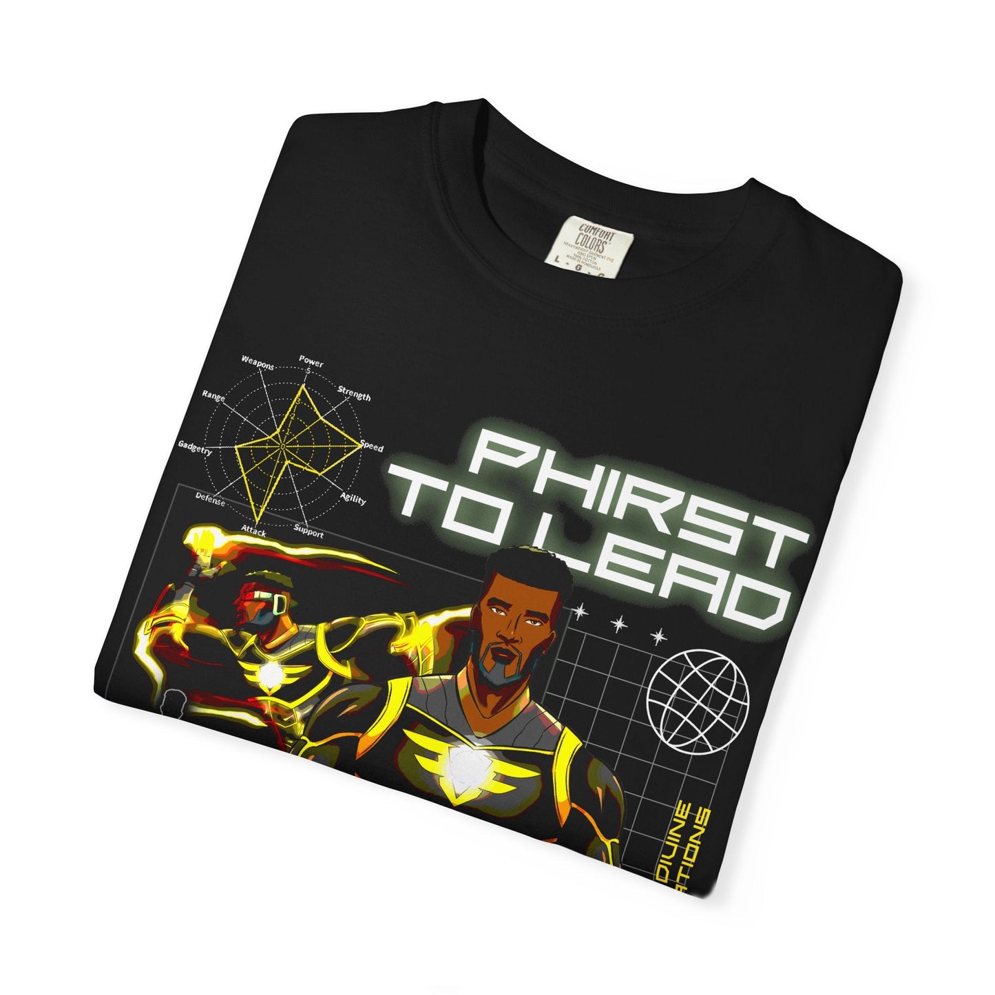 Hero Tech “PHIRST TO LEAD” and “PHIRST TO SERVE” Graphic Tee - The Divine Operations